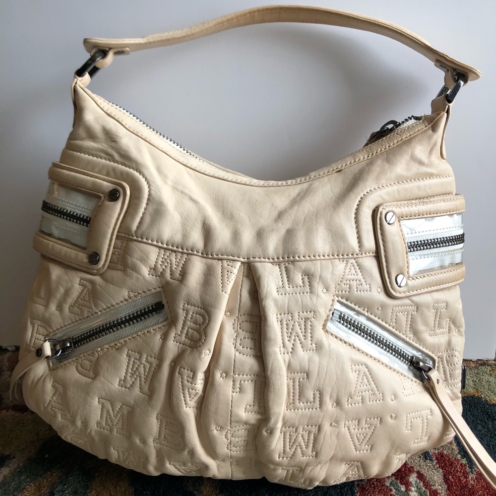 L.A.M.B initial leather handbag
